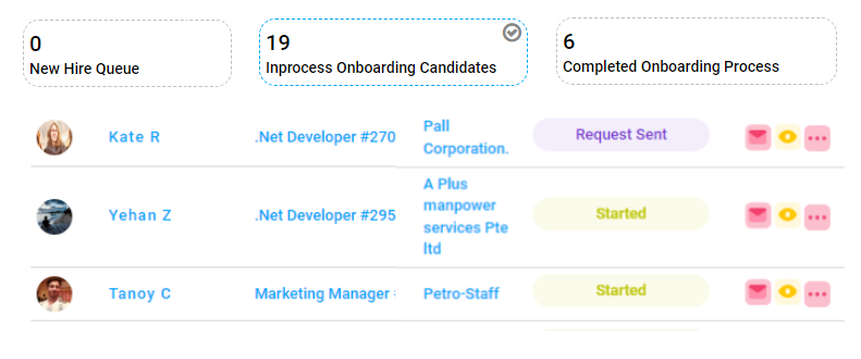 onboarding candidate